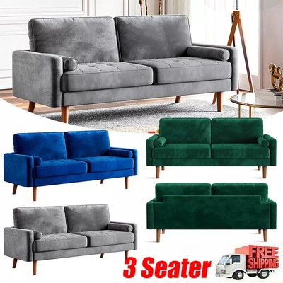Modern 3-Sitzer Sofa Couch Love Seat Sofa Couch Lounge Armrest mit Kissen 176cm