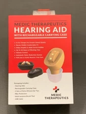 Medic Therapeutics Hearing Aid with Rechargeable Carrying Case