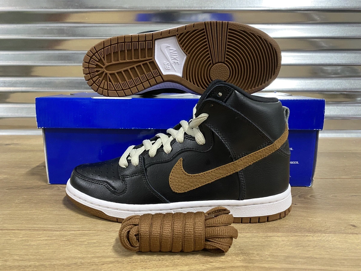 Nike Dunk High Pro SB Guinness Shoes Black Light British Tan SZ 5 ( 305050-020 )