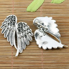 5pcs 44 32mm Tibetan silver angel wing charms EF2055
