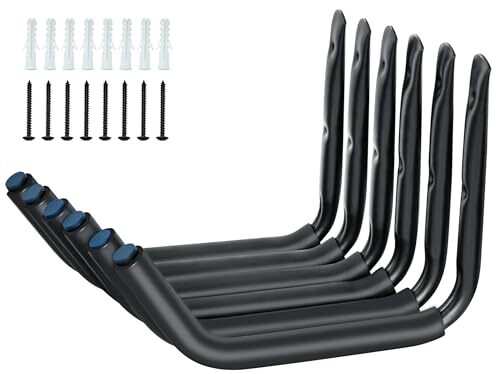 6 Pack Wall Mounted Kayak Storage Hooks Rack for Hanging Canoe Surfboard