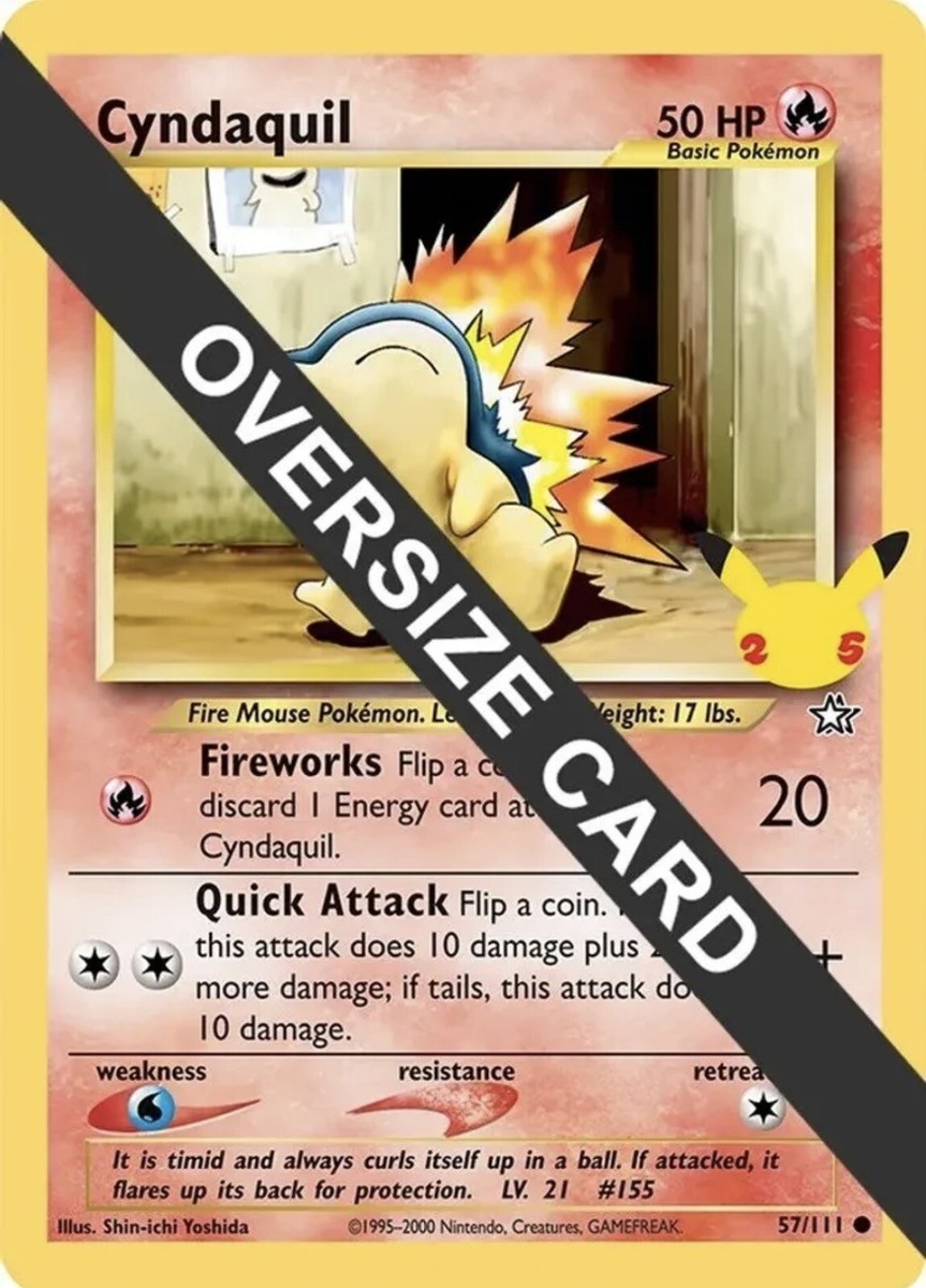 Jumbo Pokémon 1st Partner Pack Cyndaquil Card 57/111 25th