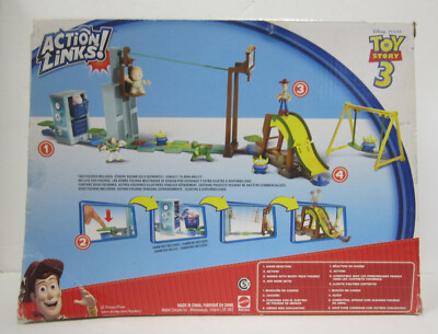 Toy Story 3 Action Links Sunnyside Breakout Stunt Set + Woody