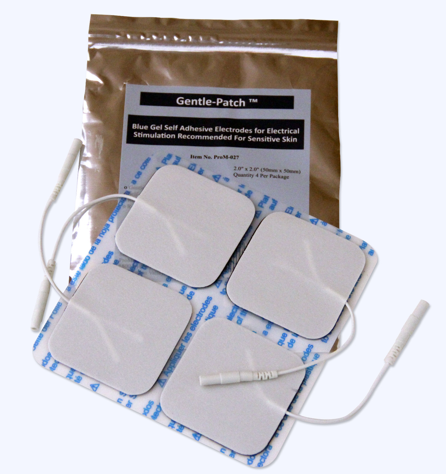 Hypoallergenic Electrodes for Tens Units 2 packs of 4 2x2 for Sensitive