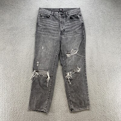 BDG Slim Straight Jeans Womens 30 High Rise Cropped Distressed