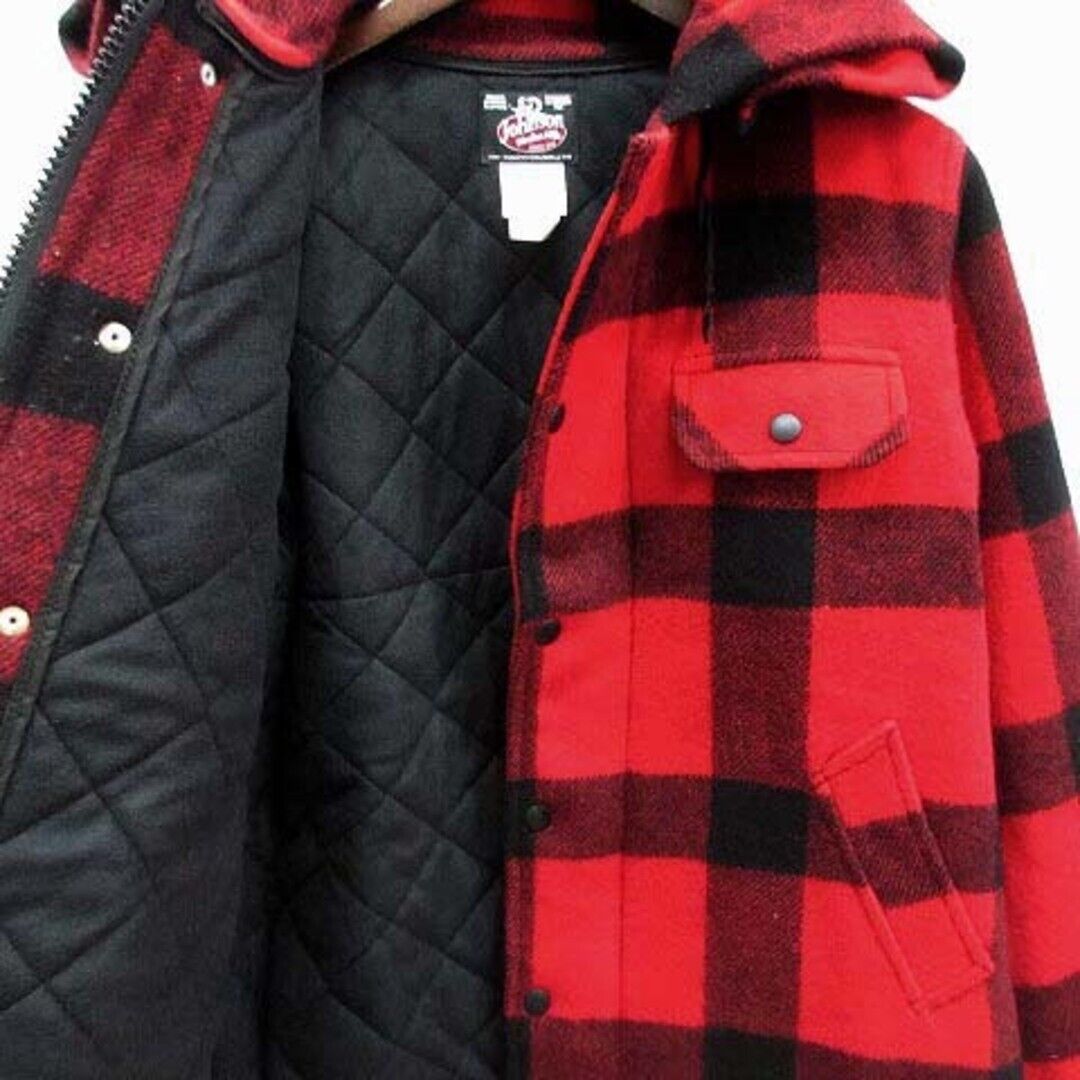 Johnson Woolen Mills Buffalo Check Hooded Jacket Wool 1525 Johnson Woolen Mills Buffalo Check Hooded Jacket Wool 1525