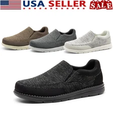 Bruno Marc Men's Slip-on Loafers Casual Breathable Knit Upper Stretch Shoes