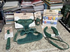 Wild One Dog Harness Leash Collar Poop Bag Carrier Plus Collar Flair Medium New