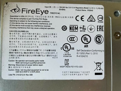 FireEye PS-004S-PX-HW Firewall Sicherheit Equipment FEI-005 - Bild 7 von 11