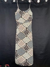 Cider Sundress Floral Square Print Spaghetti Straps size Large