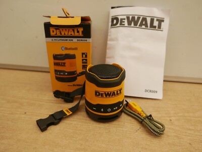 DeWALT DCR009 3,7V IP67 wiederaufladbarer kompakter USB-C 86DB Bluetooth Lautsprecher