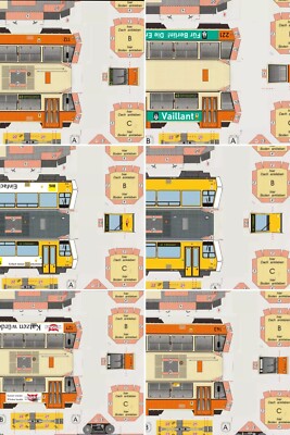 Bastelbögen T6A2/B6A2 Berlin div Farbvarianten Maßstab 1:87 H0 Strassenbahn Tram