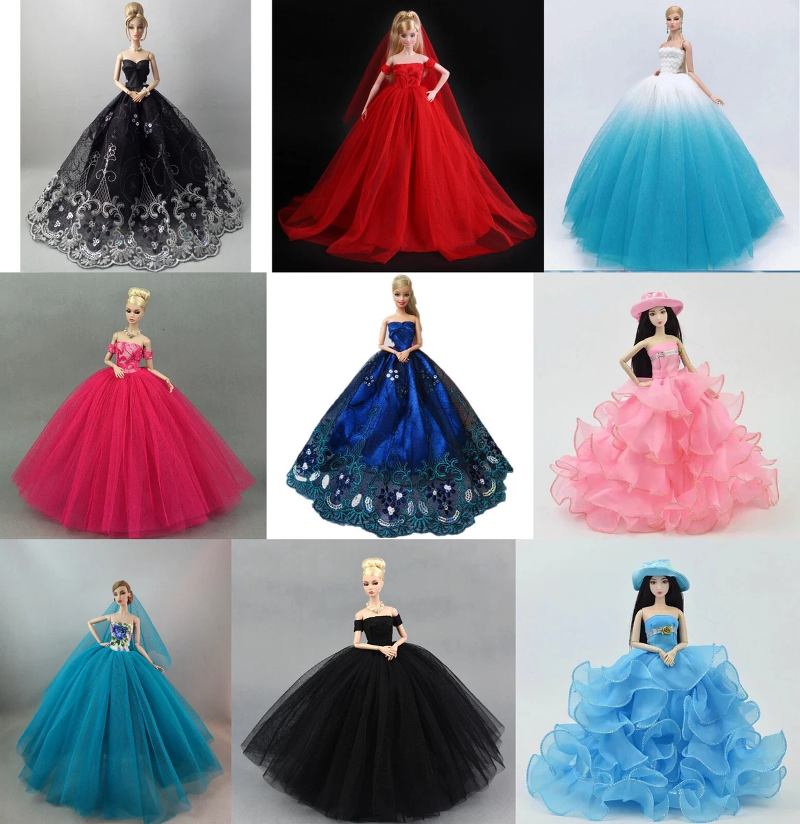 Robe princesse de rêve bal soirée mariage pour Barbie poupée