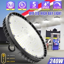 UFO LED High Bay Light 240W 3K 4K 5K Adjustable Warehouse Shop Lighting Dimmable