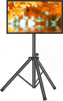 Tripod TV Stand for 23-75 Inch Flat Screen/Curved Tvs up to 100 Lbs, Outdoor TV