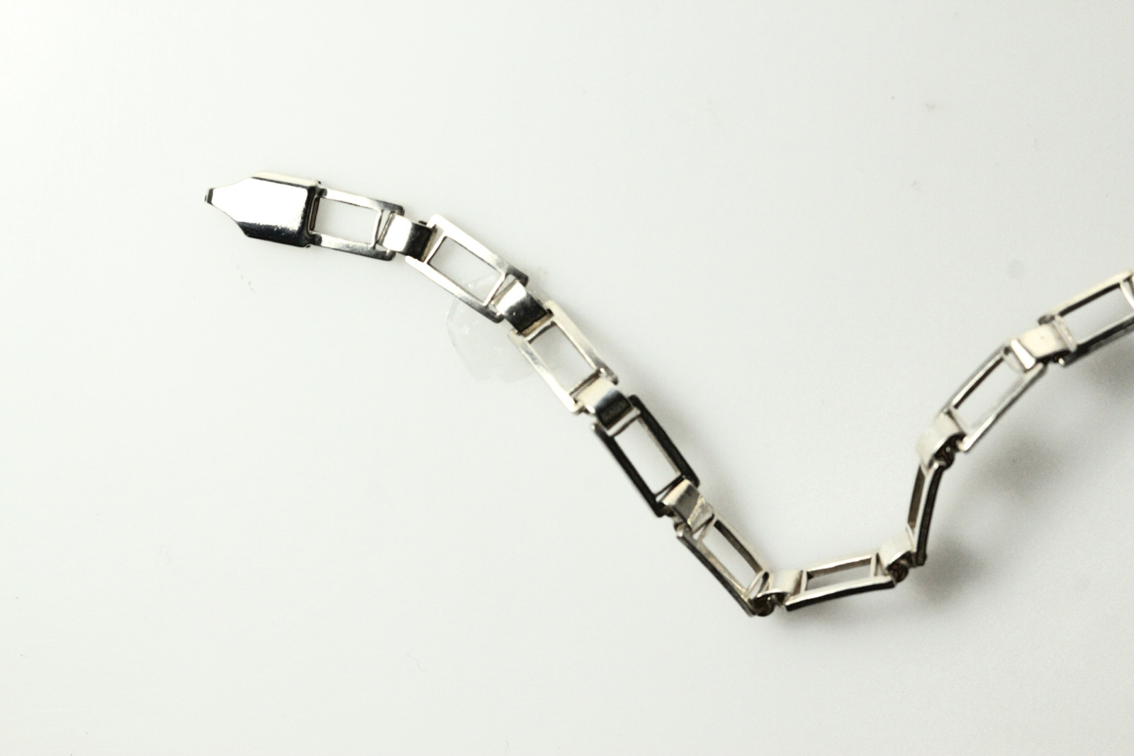 925 Sterling Silver 7.75" Rectangular Link Bracel… - image 11