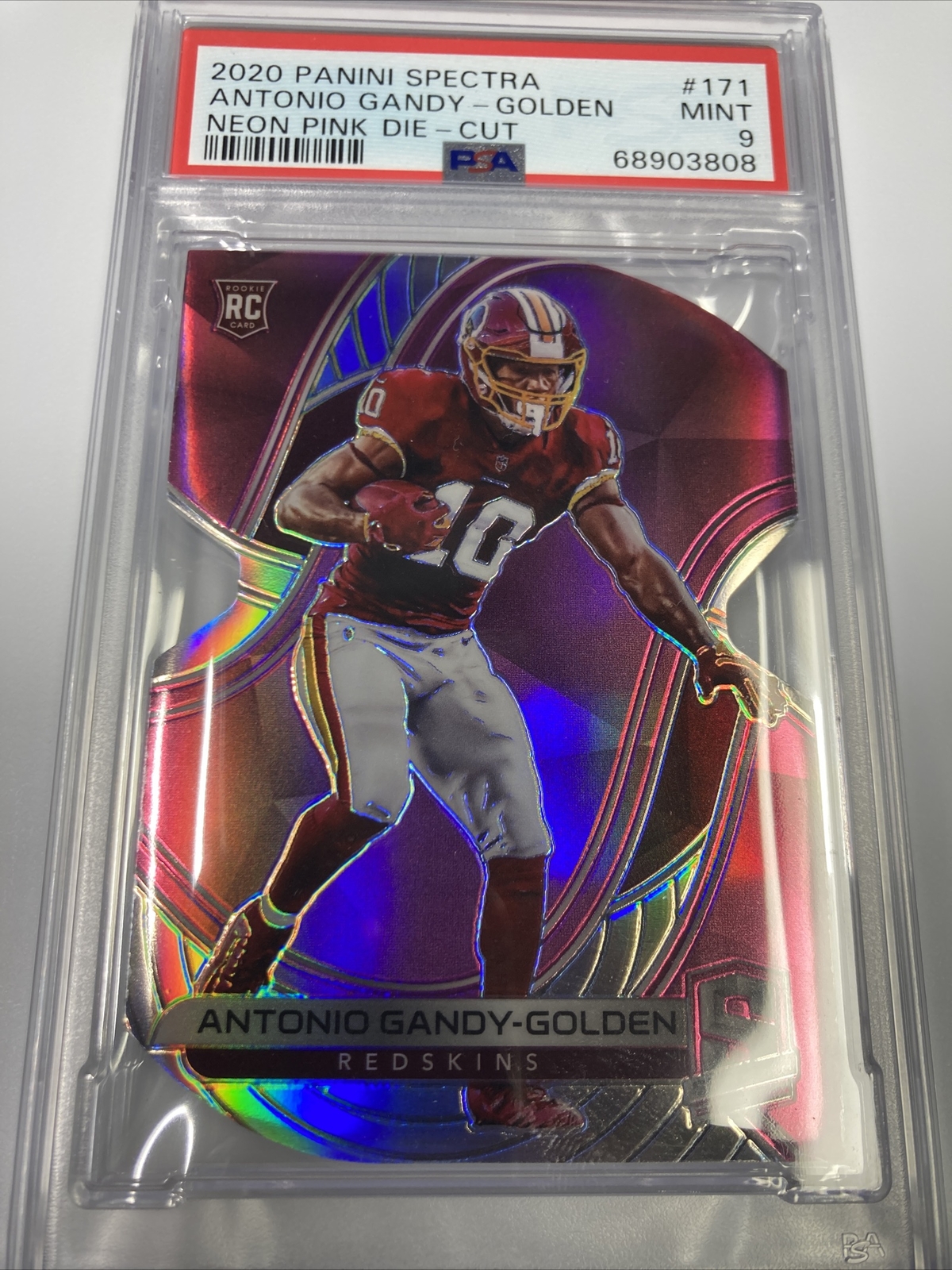 Antonio Gandy-Golden Panini Spectra #171 Neon Pink Die-Cut