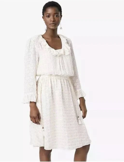 Abito da cocktail avorio Tory Burch nuovo con etichette taglia 6