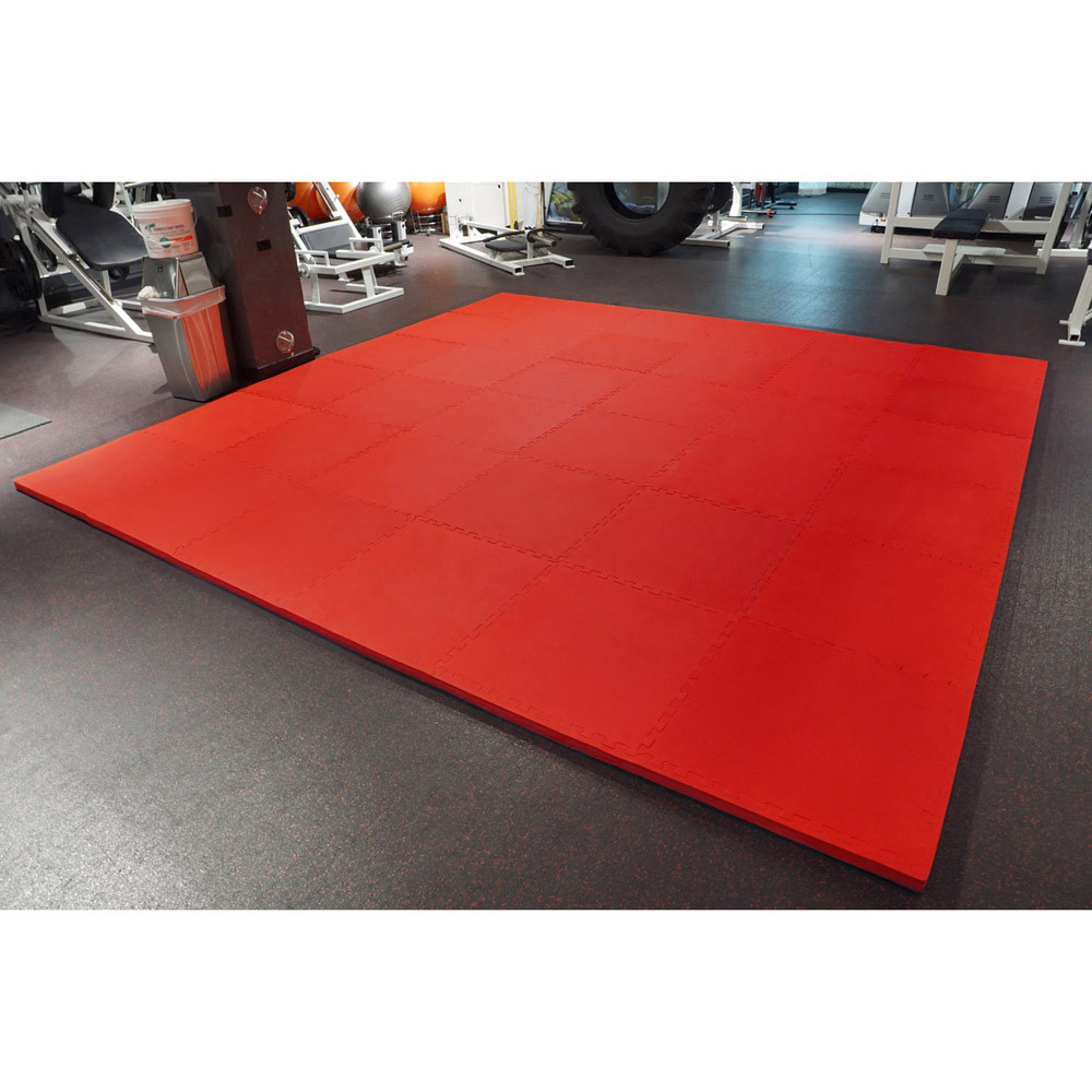 MEISTER PUZZLE FLOOR MATS *EXTRA THICK* Home Gym Play Foam Wrestling  RED