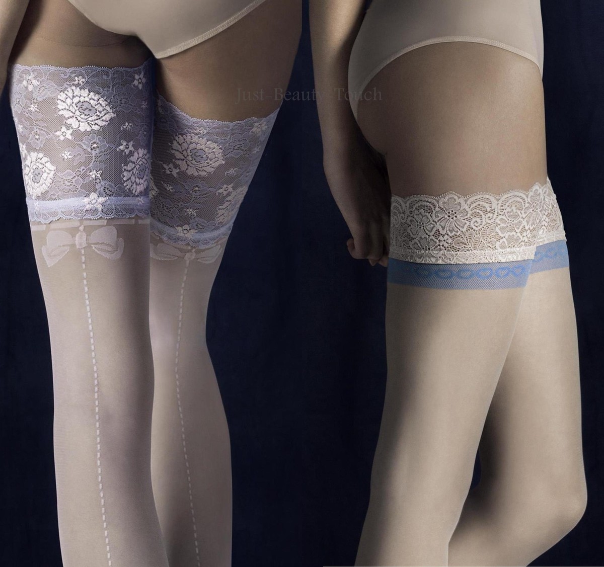 Hold Ups by Fiore SPELL with Unique Design Lace Top 20 Denier Bridal  Wedding new