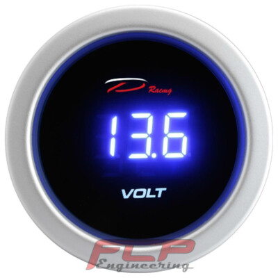 DEPO RACING DIGITAL BLUE SERIE BATTERIESPANNUNG ANZEIGE 52mm D-BL5291