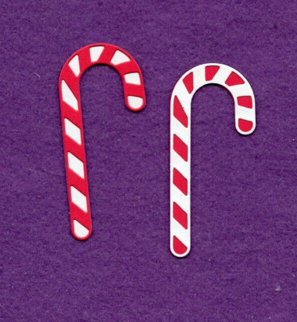 CANDY CANE # 2 large die cuts scrapbook cards