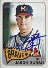 Jason Hursh Atlanta Braves 2014 Topps Heritage Signed Card