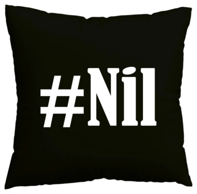 Kissenbezug #Nil I love Nil Schwarz 106522