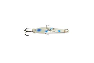 Williams Ice Jig Fishing Lure - Glow Blue/Silver - J50GLB - 2-1/4'' Long - 1/4 oz