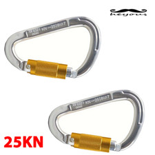 2PCS Auto Locking Carabiner Clips Heavy Duty 25 KN for Climbing Hiking