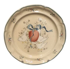 2 Vintage 1980s International China Company Marmalade Goose Dinner Plates 8868