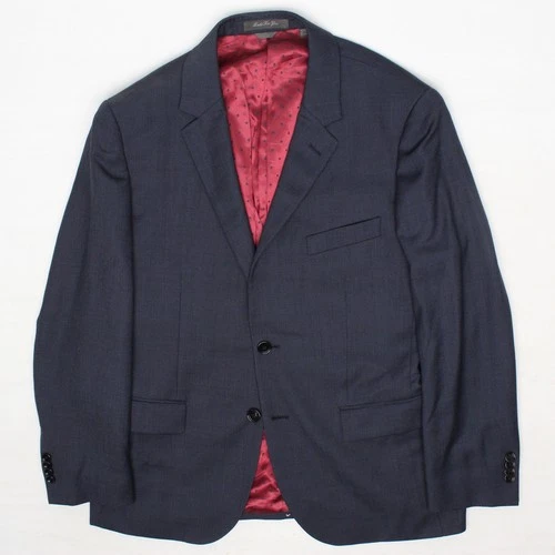 NWD Indochino Suit Mens 40S 32x31 Slim Fit Blue Birdseye Wool Jacket Pants