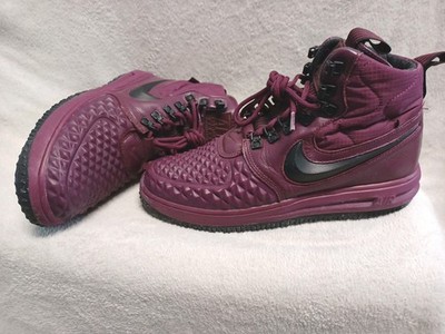 Nike Lunar Force 1 Duckboot Burgundy Size 9 Men's Sneakers Gently Used / No Box
