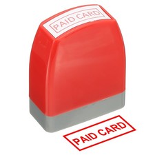 Paid Card Notice Stamp, Office Stamp Pre Inked Stamp, Red