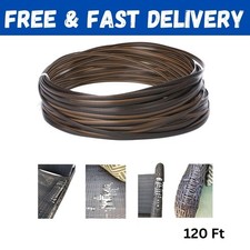120 Ft Wicker Repair Kit, Plastic Wicker Repair Supplies, Gradient Dark Brown wi