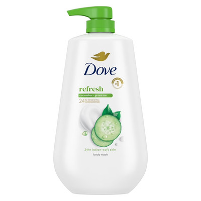 Dove Body Wash With Pump Refresh Cucumber & Green Tea, 30.6 fl oz, Free Shipping
