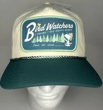 Bioworld Peanuts Snoopy Woodstock Bird Watchers Snapback Golfer Rope OSFM NWT