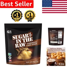 Pure Natural Turbinado Cane Sugar - 64oz Golden Sweetener for Baking & Beverages