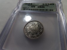 V35 Germany Empire 1918-E Silver 1/2 Mark ICG MS-66