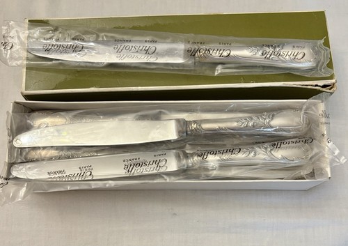 Lot De 12 Couteaux De Table Christofle Marly 2 – Métal Argenté – Fabrication Française – Bon état