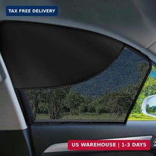 2 PCS Car Window Shades, Magnetic Double Layer Car Side Window Sun Shades with F