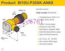 Genuine TURCK Proximity Switch BI10U-P30SK-AN6X Induction Switch Sensor