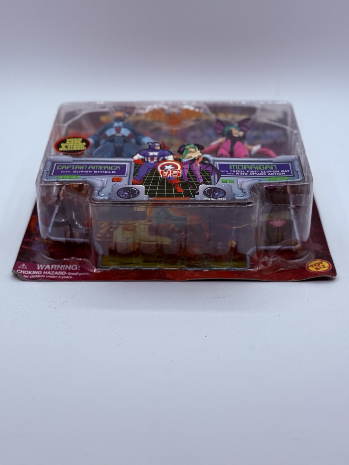 Video Game Super Stars Marvel Capcom Captain America vs Morrigan Figures NIB NEW