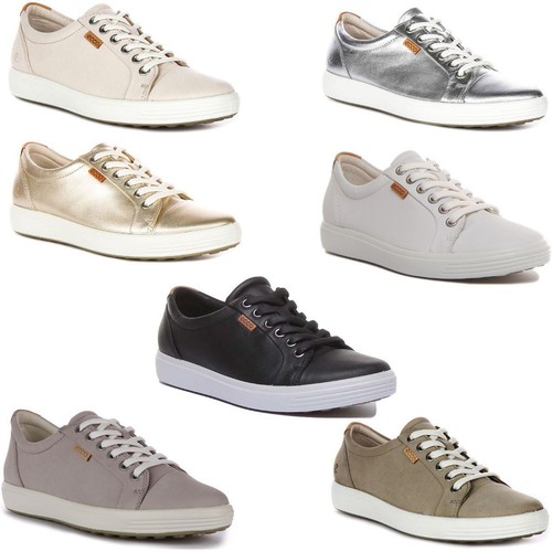 Ecco Soft 7 White Light Wright EVA Sole Lace Up Trainer UK 3 - 9