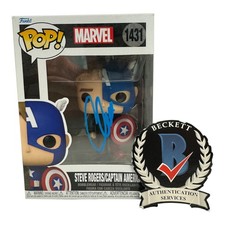 Chris Evans Signed Autograph Captain America Funko Pop 1431 Beckett BAS Avengers