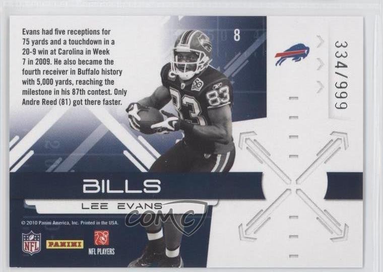 2010 Donruss Elite Zoning Commission Gold 334/999 Lee Evans #8 0l2 thumbnail 2