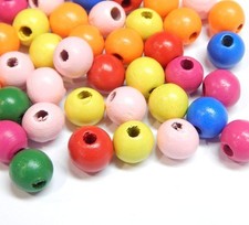 Perle di legno da 6 mm colori misti sfere di legno colorate da infilare per