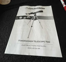 Celestron Powerseeker Telescope 70AZ Instruction Manual ONLY 21036-WM How To Use