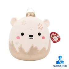 Squishmallows Brooke Polar Bear Ornament with Frosted Bottom Medium Plush