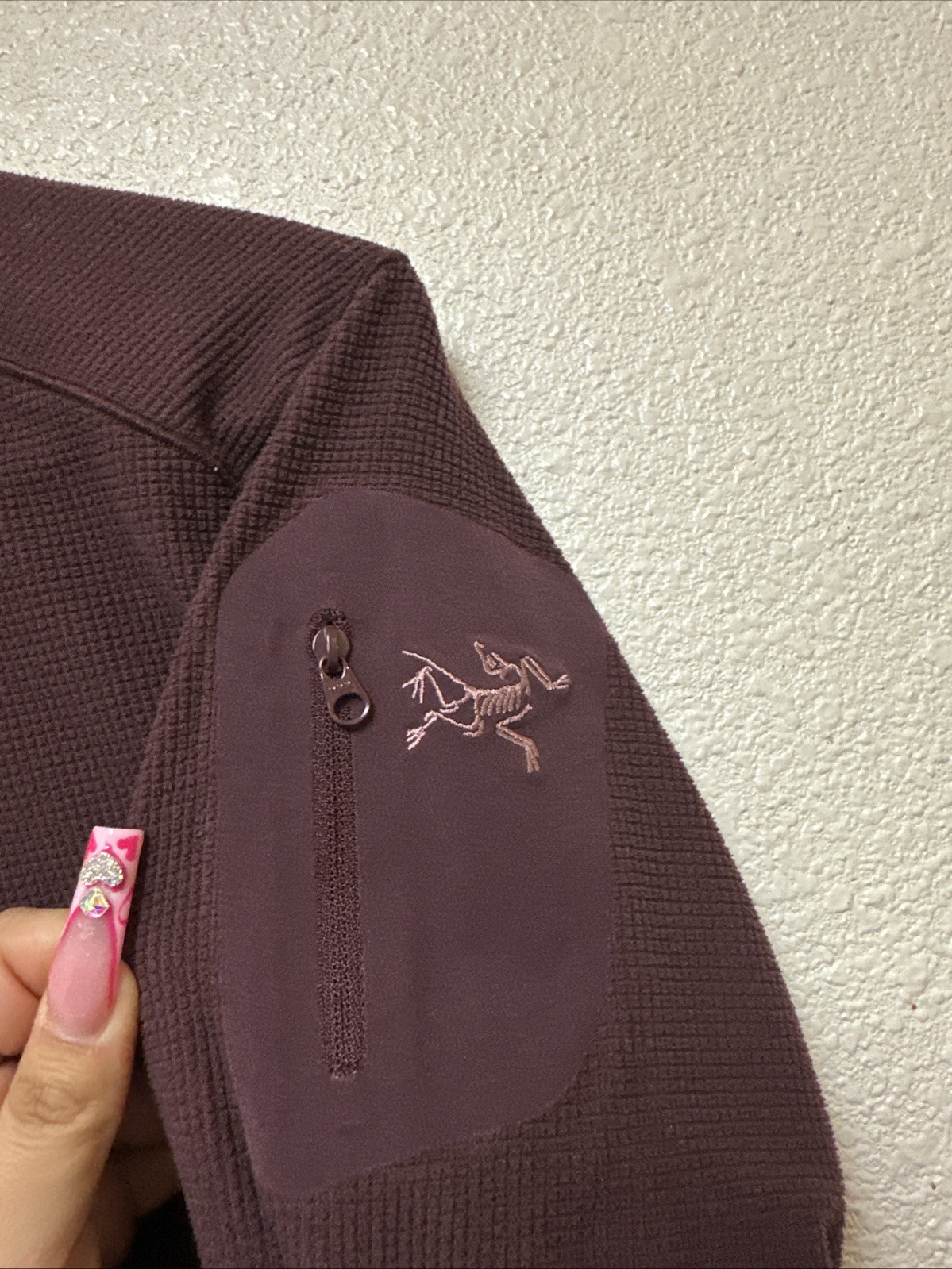 ARC'TERYX Arcteryx Donna Delta LT Zip Collo Pile Marrone Pullover Polartec Giacca Tg M